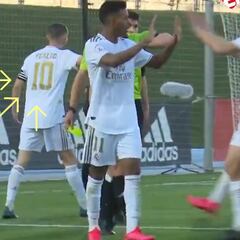 Fidalgo con la ‘10′ del Madrid, gafete de capitán y así defendió a Rodrygo