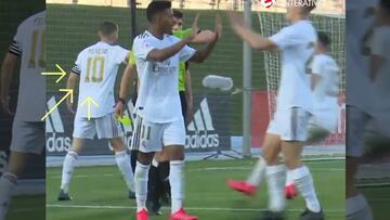 Fidalgo con la ‘10′ del Madrid, gafete de capitán y así defendió a Rodrygo
