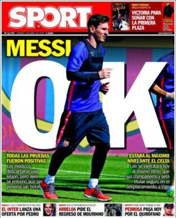 Portadas de la prensa deportiva