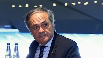Jokin Aperribay, presidente de la Real Sociedad. /JAVI COLMENERO