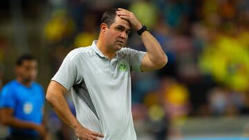 Andre Soares Jardine head coach of America during the match between America and Minnesota United FC as part of Phase One of the Leagues Cup 2025 at Shell Energy Stadium on August 02, 2024 in Houston, Texas, United States.