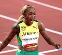 Thompson-Herah wins women's 100m title and beats Fraser-Pryce
