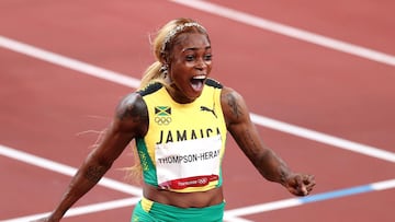 Thompson-Herah wins women's 100m title and beats Fraser-Pryce