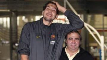 <b>DIFERENCIA. </b>Los 2,29 metros de Saad Kaiche frente al 1,85 del redactor de AS. Sobran las palabras.