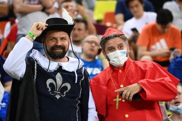 Aficionados de la selecci¨®n de Francia.