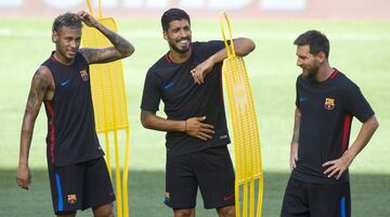 Neymar, Luis Suárez y Messi.