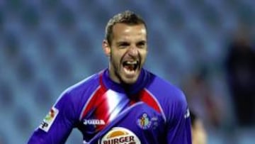 <b>GOLEADOR. </b>Soldado celebra uno de sus 16 goles en esta Liga.