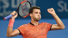 Dimitrov vence a Nishikori por primera vez y alza el título