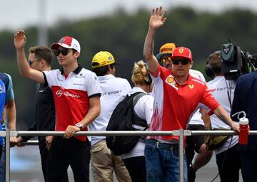 Leclerc y Raikkonen.