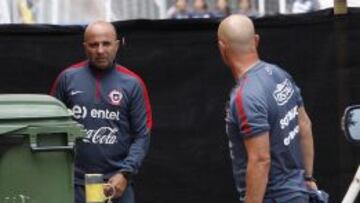 Sampaoli en su llegada a la ANFP.