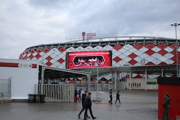 El sector de entradas del estadio.