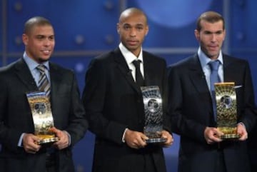 Henry came second in the FIFA World Player voting in 2003 behind Ronaldo, with Zinedine Zidane in third.