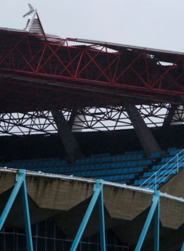 Celta v Real Madrid called off: Balaídos damage in images