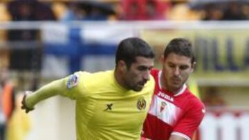 Cani, durante el partido ante el Murcia.