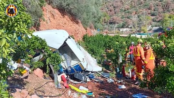 Mueren tres personas en un accidente de helicóptero en Valencia