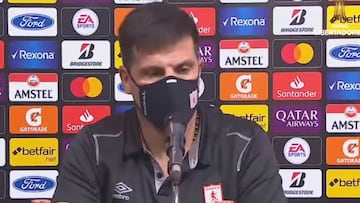 Juan Cruz Real, DT del América de Cali, habló luego de la derrota 2-1 ante Atlético Mineiro por la segunda fecha de la Libertadores. Destacó la actitud
