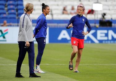 Rapinoe no jugó las semis por un problema en los isquiotibiales