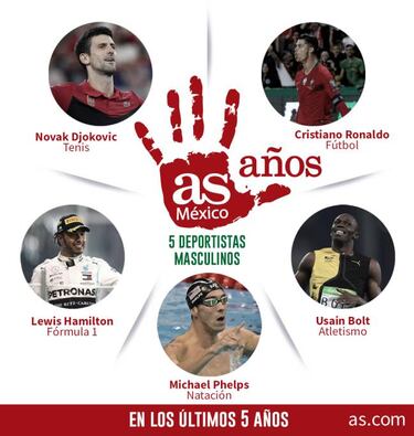 5 deportistas masculinos