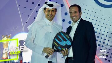 Al Khelaifi y Luigi Carraro durante el Mundial de pádel.