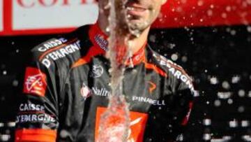 <b>TRIUNFO. </b>David López celebra su segunda victoria de su carrera.