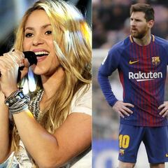 Shakira y Robbie Williams en 'Messi 10 by Cirque du Soleil'
