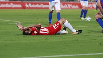 Un 59% de los jugadores que empezaron el curso con el Almería han caído lesionados