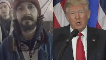 Shia LaBeouf lanza una protesta contra Donald Trump que durar&aacute; cuatro a&ntilde;os.