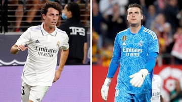 Álvaro Odriozola y Andriy Lunin, jugadores del Real Madrid.