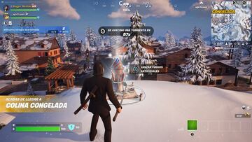 fortnite festival invierno 2023 evento navidad misiones lanza fuegos artificiales