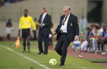 Partido amistoso Guinea Ecuatorial-España. Vicente del Bosque.