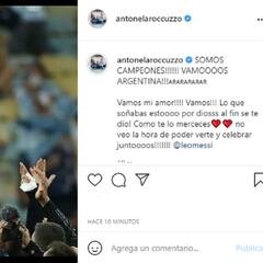 Argentina campeón: así festejaron Antonela Roccuzzo y las familias de los jugadores