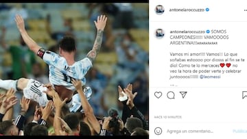 Argentina campeón: así festejaron Antonela Roccuzzo y las familias de los jugadores