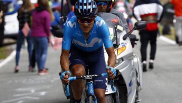 Richard Carapaz, durante el Giro de Italia.