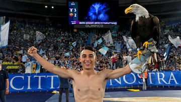 Raúl Moro celebra una de sus victorias con la Lazio