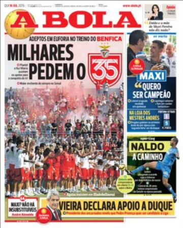 Portadas de la prensa deportiva