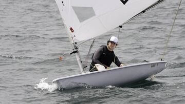 Nicolás Viar, en la clase Laser Radial