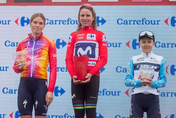 Vollering, Van Vleuten y Reallini, en el podio en los Lagos de Covadonga