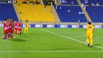 Luis Jiménez sorprendió a todos con este gran tiro libre