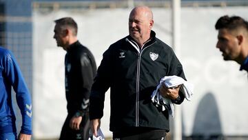 Pepe Mel, durante el entrenamiento de este viernes.