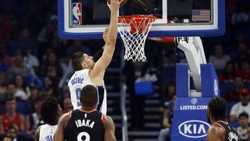 Dec 28, 2018; Orlando, FL, USA; Orlando Magic center Nikola Vucevic (9) shoots against the Toronto Raptors during the first quarter at Amway Center. Mandatory Credit: Kim Klement-USA TODAY Sports