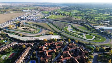 Vista aérea del circuito de Jarama de Madrid.
