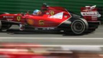 &Uacute;LTIMA ESPERANZA. El Ferrari F14 T es el monoplaza con el que Alonso y Raikkonen intentan este a&ntilde;o el asalto al t&iacute;tulo.
 