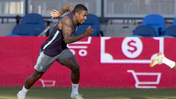 Malcom, en un entrenamiento en la gira por Estados Unidos.