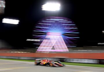 El piloto español de ferrari, Carlos Sainz Jr., durante la carrera. 