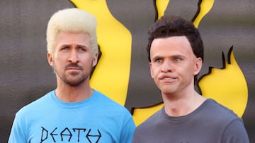 At the LA premiere for Gosling’s new movie, he and SNL costar Mikey Day showed up in their Beavis and Butt-Head attire from a spoof they did on the show.