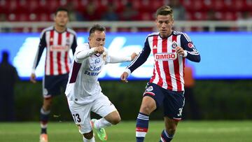 Foto Durante el Partido Copa Chivas de Guadalajara vs Estudiantes, Copa MX, Jornada 3, 	Fernando Ruben Gonzalez numero 38 de Chivas y del lado izquierdo , Lugiani Gallardo jugador numero 73 de Estudiantes 
 
 04-FEB-2014-MEXSPORT-Adrian Macias.
 
 Fotos tomadas con el siguiente equipo Nikon.&amp;#x2028;Lente Nikkor 400mm1.2.8 G ED&amp;#x2028;Lente Nikkor 70-200mm1.2.8 GII ED&amp;#x2028;Lente Nikkor 24-70mm1.2.8 G ED&amp;#x2028;Lente Nikkor 14-24mm1.2.8 G ED&amp;#x2028;Camara Nikon D4&amp;#x2028;Camara Nikon D300s&amp;#x2028;
 Foto Durante el Partido Copa Chivas de Guadalajara vs Estudiantes, Copa MX, Jornada 3, 	Fernando Ruben Gonzalez numero 38 de Chivas y del lado izquierdo , Lugiani Gallardo jugador numero 73 de Estudiantes 
 
 04-FEB-2014-MEXSPORT-Adrian Macias.
 
 Fotos tomadas con el siguiente equipo Nikon. Lente Nikkor 400mm1.2.8 G ED Lente Nikkor 70-200mm1.2.8 GII ED Lente Nikkor 24-70mm1.2.8 G ED Lente Nikkor 14-24mm1.2.8 G ED Camara Nikon D4 Camara Nikon D300s