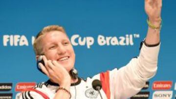 Bastian Schweinsteiger, en rueda de prensa.