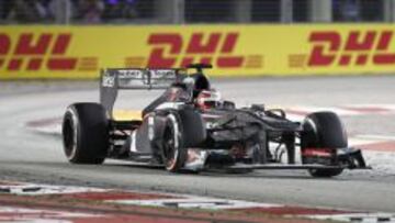 Nico Hulkenberg a los mandos de su monoplaza en Singapur.