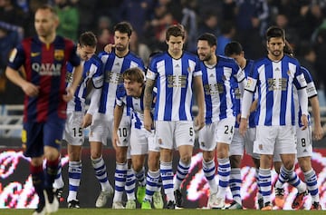 Primer partido del año 2015 y la Real consiguió ganar al Barcelona 1-0 racias a un tanto de Jordi Alba en propia puerta.
