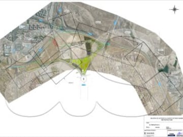 Vista general del plan de urbanización y accesos del nuevo estadio del Atlético de Madrid.